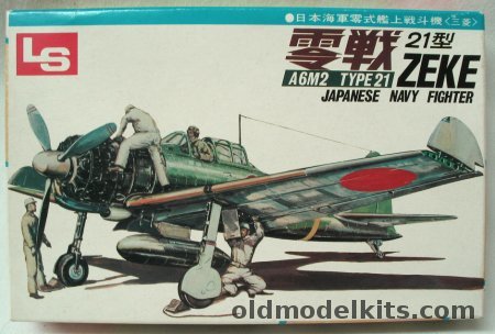 LS 1/72 Mitsubishi A6M2 Mark 21 Zeke - Zero, A105-100 plastic model kit